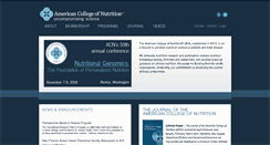 Desktop Screenshot of americancollegeofnutrition.org