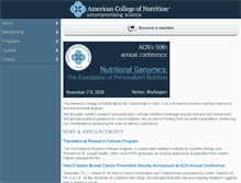 Tablet Screenshot of americancollegeofnutrition.org